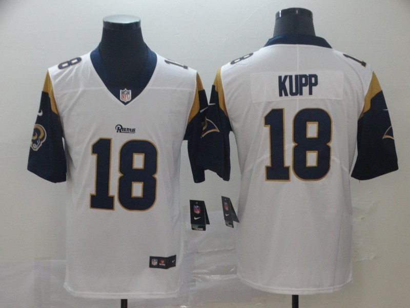 Men's Los Angeles Rams Cooper Kupp #18 White Jersey